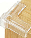 12 Pack Heavy Duty Corner Protectors For Baby Safety Furniture Edge Guards Slick Clear L Shaped Airbag Cushions on table edge.