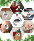 Engineer Themed Ceramic Ornament Gift For Men And Women Inspirational Christmas Ornament For Engineers Engineering Students Mechanical Gear Lovers Perfect Stocking Stuffer And Office Decor shown in various settings