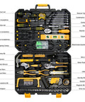 Must-Have 237-Piece Household And Auto Repair Tool Kit With Screwdrivers Sockets Wrenches Pliers Tape Measure Hammer Saw In Case