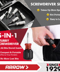 Must-Have Two-Piece Multi-Screwdriver Set With 11-In-1 Standard And 5-In-1 Stubby Bit Kit shown with pocket fit