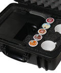 Waterproof Travel Case For Keurig K Mini With Custom Foam And ABS Plastic Platform Holds 2 Mugs And Stores 5 Pods