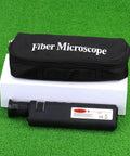 Fiber Optic Inspection Microscope With 400x LED Illumination Handheld Anti Slip Grip Easy Focus Includes SC LC FC Adapters