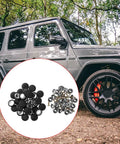 Top Quality 30x Auto Car Roof Snap Rivets Kit For Home Repair Fixing Interior Ceiling Panels And Retaining Pins With Heavy Duty Rust-Proof Stainless Steel Assortment close-up with black caps and metal rivets beside SUV