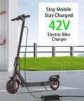 36V Ebike Charger For Vivi Spa Series 42V 2A Replacement charging an electric scooter outdoors.