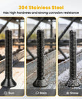 Top Tier 1/4 20 X 1 Flat Head Socket Screws and Countersunk Bolts Built Hardcore from Premium Stainless Steel 18 8 304 in sun, rain, and snow.