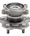 Rear Wheel Bearing Hubs Pair For 2002 2003 2004 2005 2006 Nissan Altima, 2004 2005 2006 2007 2008 Maxima, And 2004 2009 Quest 5 Lug Hub Bearings Assembly Replacement Kit Two Pack Left And Right Easy Install - front view of single hub bearing.