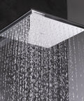 Euphoria Cube Rain Shower Head 2.5 GPM With Starlight Chrome Finish Durable Metal Construction Concealed Mounting Square Modern Design For A Spa Like Shower Experience And Effortless Style