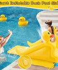 Giant 98 Inch Duck Inflatable Pool Slide With Upgraded PVC Durable Water Slide For Above Ground And Inground Pools Fun For Kids And Adults Summer Backyard Party Supplies