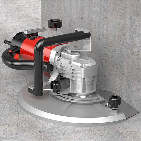 Heavy Duty 5500W Electric Concrete Saw delivers badass power for precision wall grooving against a concrete wall.