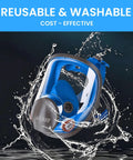 Full Face Reusable Respirator Mask With A1 Organic Vapor Filters And P2 Dust Filters for painting woodworking sanding construction