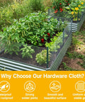 Heavy Duty 16 Inch By 10 Foot Half Inch 19 Gauge Galvanized Welded Chicken Wire Mesh Roll For Garden Fencing around vegetable beds