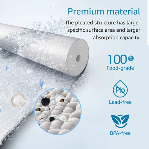 AP810 Replacement Water Filter For 3M Aqua-Pure AP801 AP811 And Whirlpool WHKF-GD25BB WHKF-DWHBB with premium pleated material