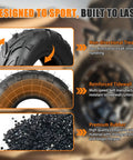 16x8-7 ATV Quad Tires All Terrain Off Road Tubeless 4 Ply Set Of 2 For Go Kart UTV With Durable 6mm Deep Beefy Lug Pattern