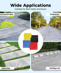 4 Pack 24x24 Inch Concrete Stamps Texturing Mats With Sturdy Handles For DIY Patio Pavers Courtyard Paths Driveways