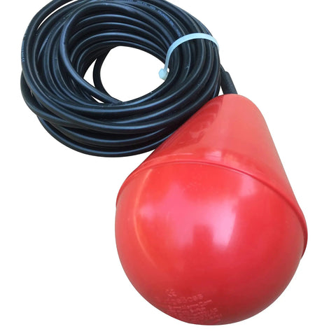 Heavy-Duty Septic Float Switch for Wastewater Pumps, Mercury-Free Self-Orienting Tank Float for Viscous Liquids and Suspended Solids, Controls Up to one-half HP Motors, 33 Ft Cable, Durable, Easy Install, Ideal for Non-Continuous Pumping