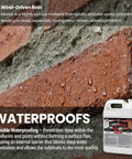 Brick wall close-up with water droplets showcasing Deep Penetrating Brick And Masonry Sealer For Interior And Exterior Surfaces.