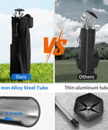 Comparison of Heavy Duty Alloy Steel Golf Travel Bag Support Pole With ABS Cover and thin aluminum tube poles