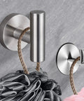 8 Piece Bathroom Hardware Set With 23.6 Inch Towel Racks, Hooks, Rings And Toilet Paper Holders In Brushed Nickel, SUS 304 Hooks