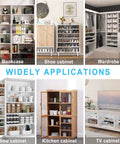 Various cabinets including bookcase, shoe cabinet, wardrobe, kitchen cabinet, show cabinet, and TV cabinet using Heavy Duty Nickel Plated Cabinet Shelf Pegs Spoon Shape Zero Wobble Shelf Stabilizers For Bulletproof Wood Boards Boss Level Ultimate Furniture Hardware Setup.