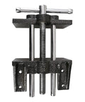 Heavy Duty Cast Iron Woodworker Vise, 6.5 Inch Bench Clamp, Powder Coated Grip Fixture, front view showcasing sturdy construction.