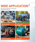 UL Certified 161-193 UF Round Motor Start Capacitor 125 VAC Replacement For Single Phase Pool Pump Or Well Pump CD60 Run Cap Durable Long Life Up To 30,000 Hours No Fuss Install used for wide applications like electric motors, water pumps, wood carpentry, and heat pumps.