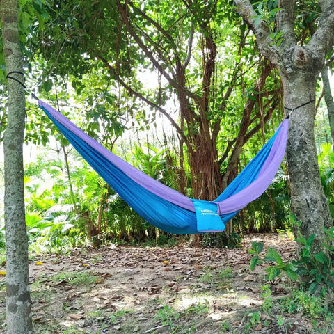 400 Lb Capacity Portable Camping Hammock With Quick Setup Under 3 Minutes, Heavy Duty 210D Nylon Taffeta between trees