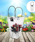 Plastic Flower Bouquet Packaging Bags With Handles For Easy No Fuss Gift Wrapping And Floral Arrangements Ideal For Mothers Day And Special Occasions Great For Retail Florists And DIY Bouquets