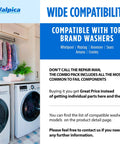 Top Load Washer Lid Lock Replacement Kit Fits Maytag Centennial Kenmore Whirlpool Cabrio sign in laundry room