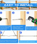 Installation steps for 80 Pack T316 Stainless Steel Left And Right Handed Swage Lag Screws For Wood Posts DIY Baluster Hardware Kit