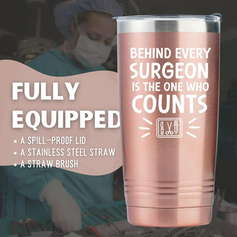 Rose Gold 20 Oz Travel Tumbler Packed In A Gift Box Hits Different For Surgical Tech Gifts Total Vibe Upgrade Insulated Drinkware Keeps Drinks Icy All Day Long Snag This Boss Babe Essential with spill-proof lid and stainless steel straw.