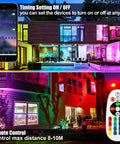 2 Pack 50W RGB Wall Washer Lights for Staging and Ambience illuminate building exteriors in vibrant colors with remote control.