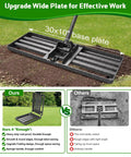 Heavy Duty Lawn Leveling Rake 30x10 Inch With 6.2 Foot Handle The Ideal Yard Leveler comparison with another rake on grass