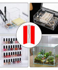 4 Pcs Transparent Acrylic Hinges Self Adhesive For Aquarium Lids And Craft Projects Large 2.56 By 1.57 Inch Clear Plastic Hinges