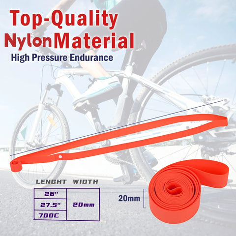 12 Pack Bicycle Rim Liner Strips Nylon 20mm Tape for 29 Inch 700C 26 Inch Mountain and Road Bikes with high pressure endurance