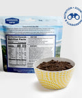 Dark Chocolate Cheesecake Mix For Backpacking And Camping Freeze Dried Dessert That Feels Like Home Easy Emergency Food Snack With 13 Grams Protein Vegetarian Packable Treat For Hiking And Outdoors shown with packaging and bowl