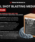 Box of Industrial Strength Heavy Duty Steel Shot Blasting Media XX-Large Shot Size No 4 50lb for rust and paint removal.