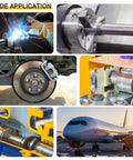 Two Pack Carbon Steel Shaft Collar Bore Five Sixteenth Inch With Five Eighths Inch Outer Diameter And Five Sixteenth Inch Thick Zinc Plated With M4 Set Screws And Wrench For Machine Tool Applications shown in use with various machinery and vehicles.