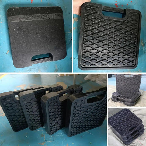 Heavy Duty Crane Outrigger Pads, Tough As Nails Stabilizer Plates And Leveling Blocks For Boom Lifts And Camper Jacks, Wide Footprint Handles Heavy Loads And Stops Soft Ground Sinking Dead