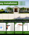 Easy installation of 2 panels air conditioner fence 44 inches wide by 48 inches high outdoor privacy screens assembly steps