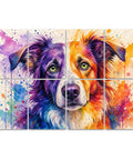 Premium Quality Sound Absorbing Acoustic Wall Panels For Home Studio Ambient Boost Noise Taming Polyester Fiber Vibrant Art Decor, dog watercolor art