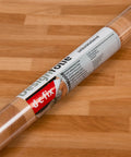 Decorative Self Adhesive Film Butcher Block Pattern 17 Inch By 78 Inch Roll For Cabinets Walls Furniture And Shelves No Sweat Peel And Stick Installation Transform Dull Surfaces Into Warm Natural Wood Look shown in packaging