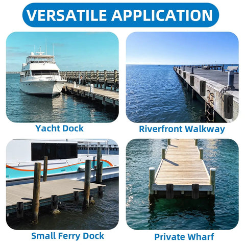 Boat Dock Bumpers For Edge And Side Protection, Heavy Duty Marine Fender Guard with applications on various docks