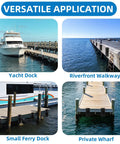 Heavy Duty Dock Bumper Fenders To Knock Out Dock Rash, Durable Inflatable Edge Guards For Boat Sides, Top Shelf Black Marine Waterline Protectors, 3 Pack Ready with yacht, riverfront walkway, ferry dock, private wharf