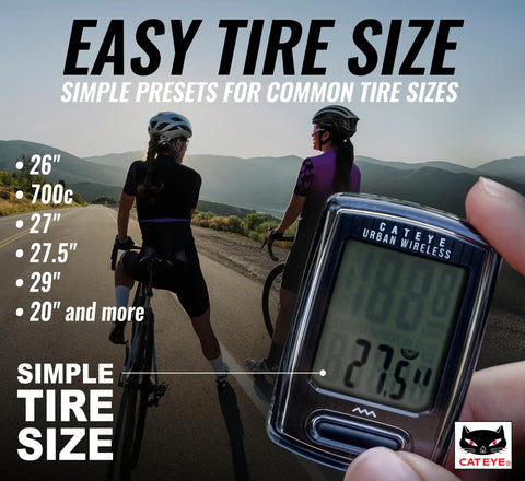 Urban Wireless Bike Computer With Analog Speedometer And Odometer, Calorie Tracking, Auto Start Stop, FlexTight Mount next to cyclists