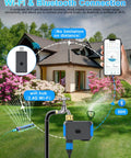 WiFi Sprinkler Timer With Bluetooth Hose Timer, Programmable Outdoor Irrigation System with remote app control, garden use