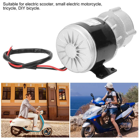 350W 12V DC Brushed Motor With 9T Gear Reduction For DIY Electric Bicycle And Scooter, Aluminum Alloy Construction