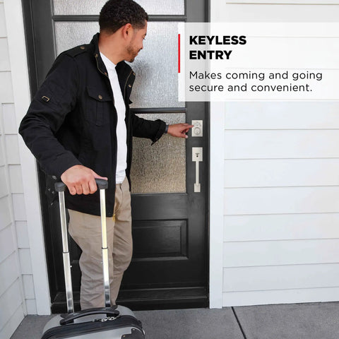 Keep Your Home Secured Tight With This Top Notch Keyless Deadbolt Featuring Five Button Keypad And Satin Nickel Finish For No Sweat Code Setup And Smooth Auto Locking Performance