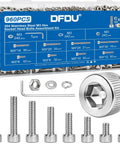 Top Shelf Heavy Duty 960 Piece M3 Hex Socket Head Cap Screw Assortment Kit With Hex Nuts And Flat Washers 304 Stainless Steel hardware set