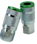 ColorFit A Style 14 Piece Coupler And Plug Kit 1 Quarter NPT Green durable steel fittings with scratch resistant coating