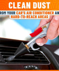 Badass Stainless Steel Air Nozzle Blow Gun For Compressor Systems High Pressure Dust Blaster With Five Point Three Inch Jet Tip Slick For Tight Spaces And Workshop Rig Cleanup Tasks cleaning dust from car air vents using precise jet tip.